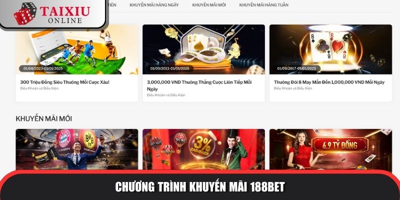 188bet 6 387 Các chương trình khuyến mãi hiện có của tài xỉu đổi thưởng 188Bet