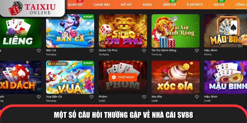 cau hoi thuong gap SV88 582 Giải đáp thắc mắc của hội viên
