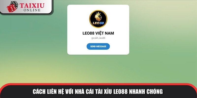 leo88 7 962 Cách liên hệ với nhà cái tài xỉu LEO88 nhanh chóng