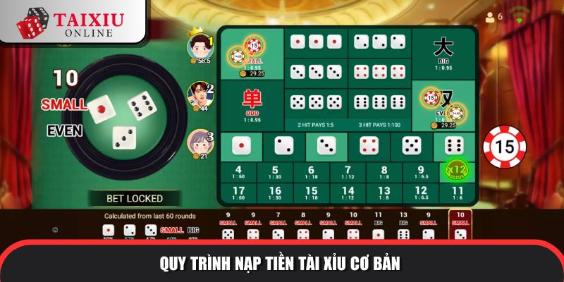 Quy trình nạp tiền tài xỉu cơ bản